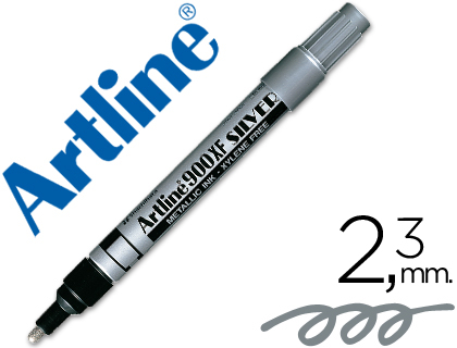 ROTULADOR ARTLINE MARCADOR PERMANENTE TINTA METALICA EK-900 PLATA PUNTA REDONDA 2.3 MM